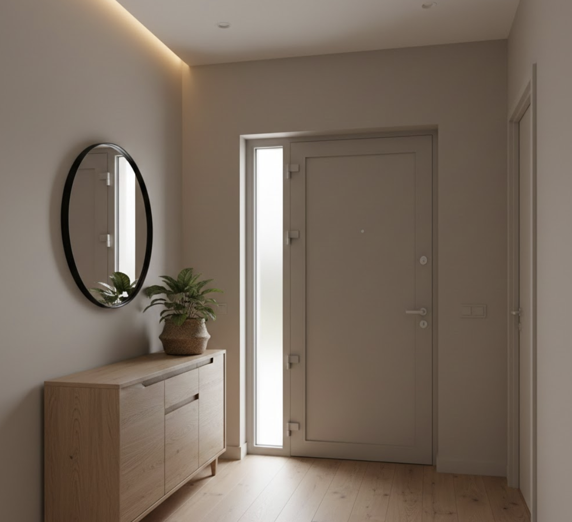 Entrée Couleur taupe clair